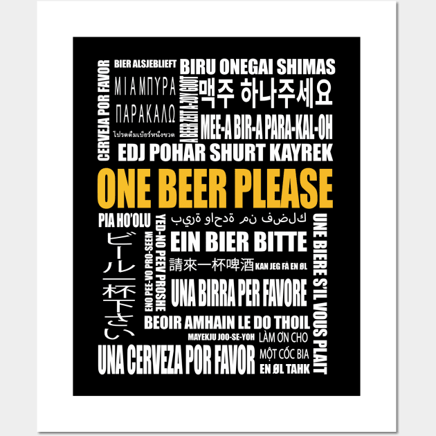 How to order a beer arround the world Wall Art by byfab